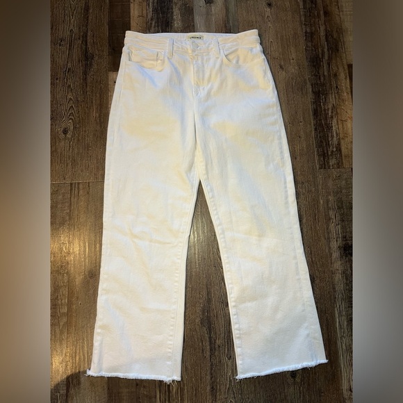 L'AGENCE Wanda Crop Wide Leg Jeans in Blanc Size 27 - Picture 2 of 7